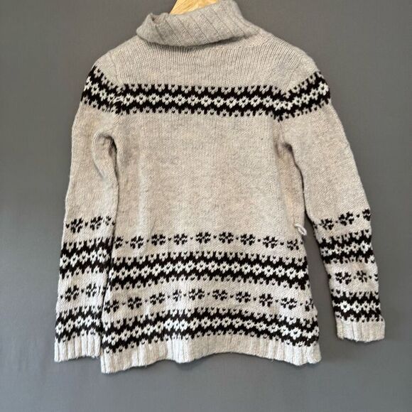 Eddie Bauer Women’s Knit Graphic Sweater Size Small Petite Lambs Wool Blend - Picture 4 of 9